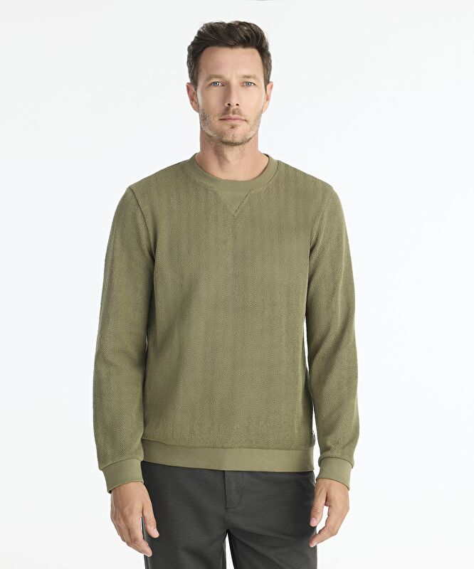 Regular Bisiklet Yaka Uzun Kol Sweatshirt