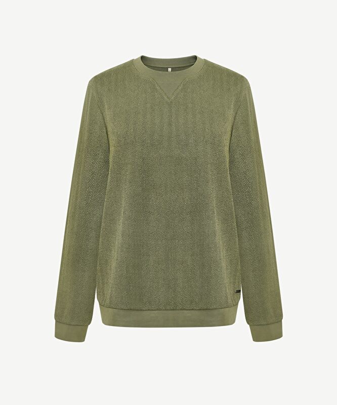 Regular Bisiklet Yaka Uzun Kol Sweatshirt