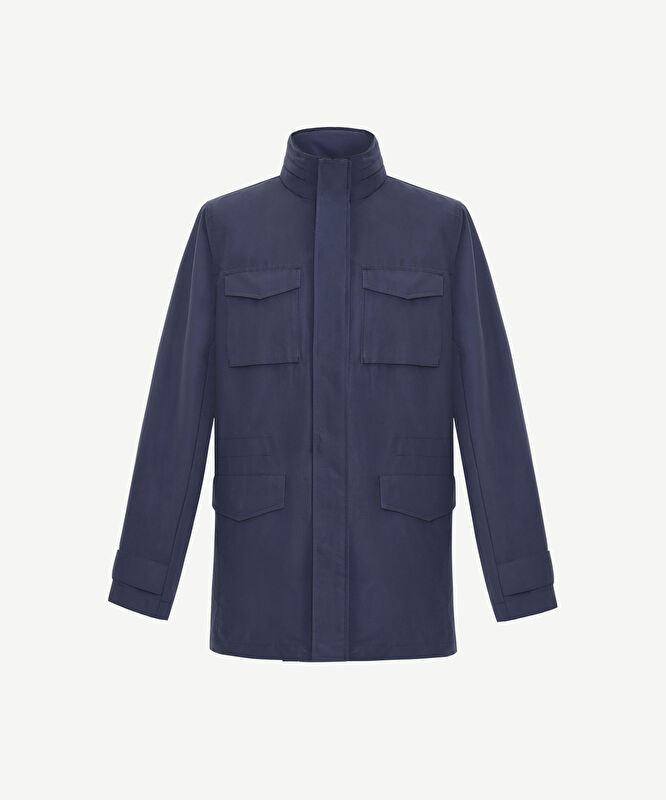 Regular Dik Yaka Uzun Kol Yağmurluk