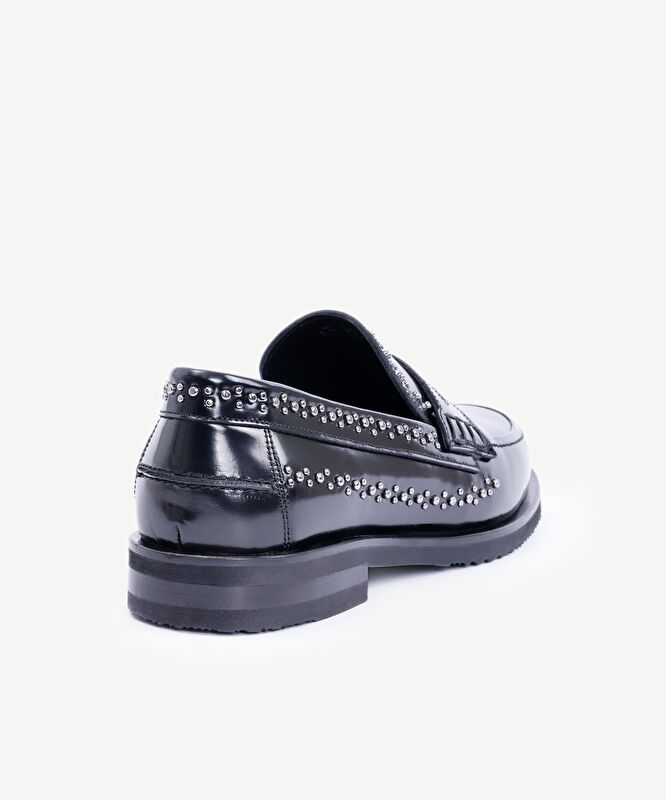 Zımba Detaylı Deri Loafer