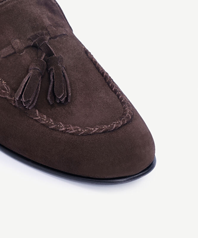 Püskül Detaylı Deri Loafer