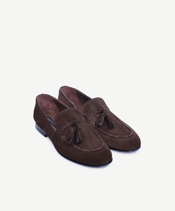 Püskül Detaylı Deri Loafer