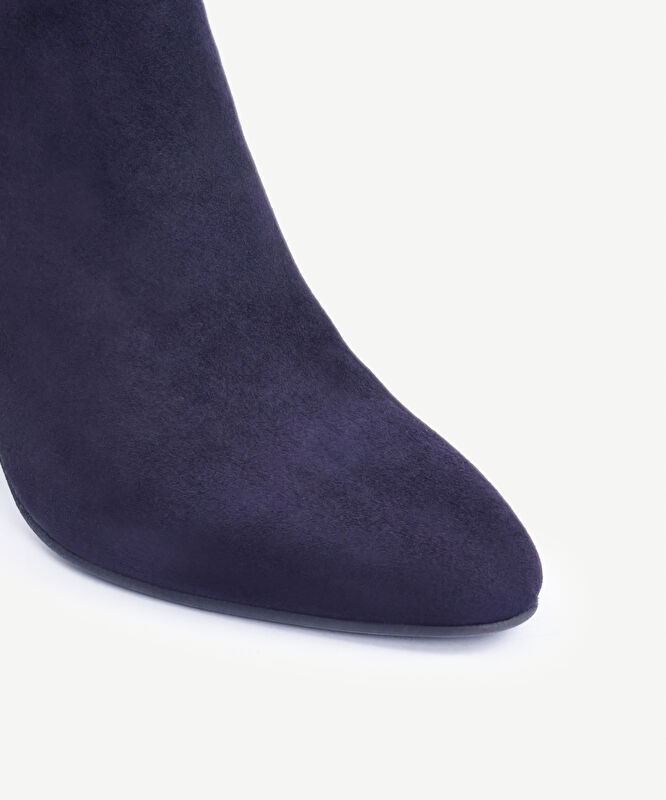 Fermuarlı Deri Topuklu Ayakkabı