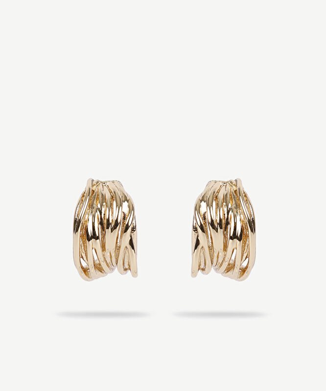 Dokulu Gold Küpe