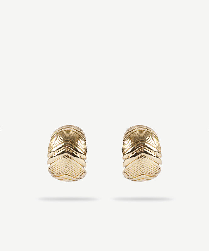 Dokulu Gold Küpe