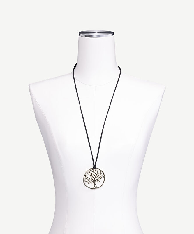 Ağaç Figürlü Uzun Kolye