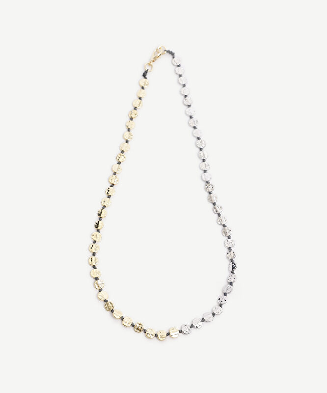 Gold Ve Silver Detaylı Kolye