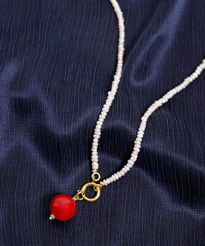 Barok İnci Detaylı Kolye