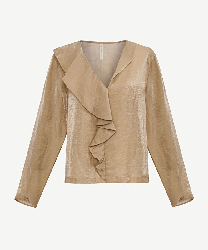 Regular V Yaka Uzun Kol Bluz