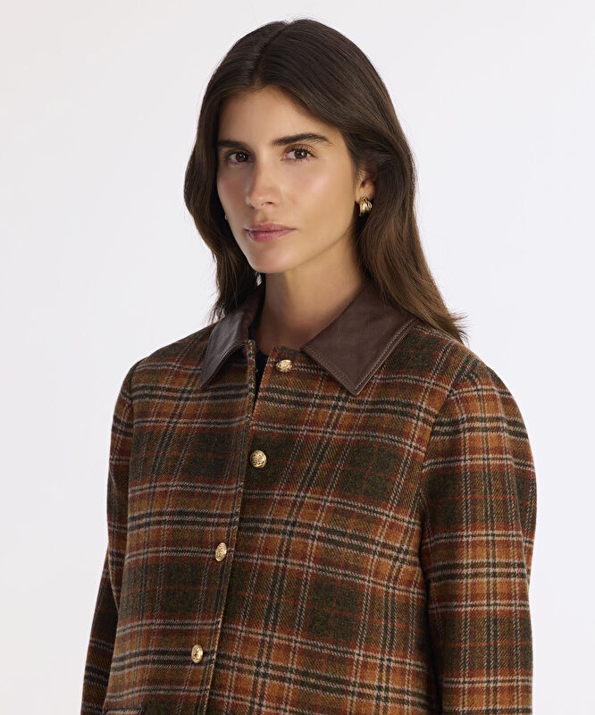 Cropped Gömlek Yaka Uzun Kol Ceket