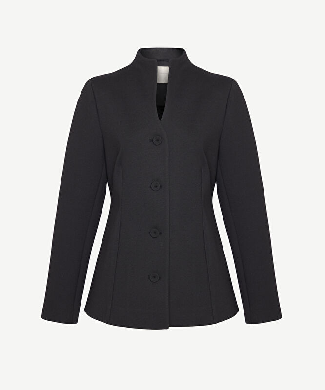 Fitted Dik Yaka Uzun Kol Ceket