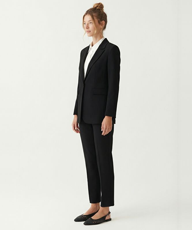 Regular Ceket Yaka Uzun Kol Ceket