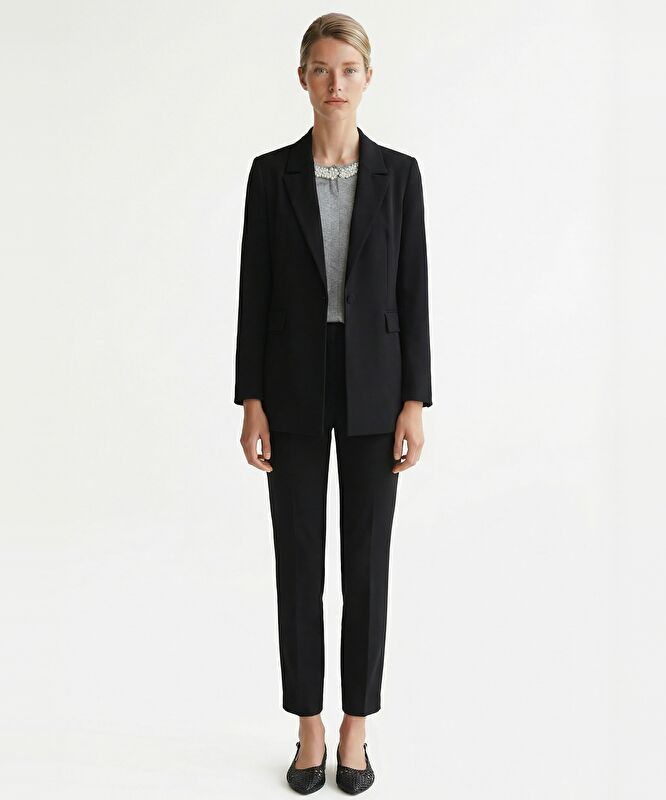 Regular Ceket Yaka Uzun Kol Ceket