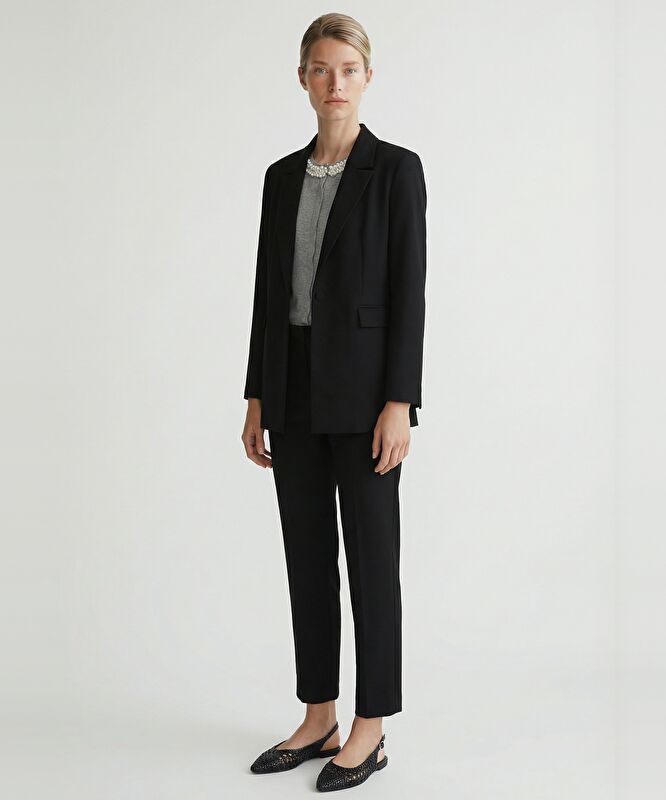 Regular Ceket Yaka Uzun Kol Ceket