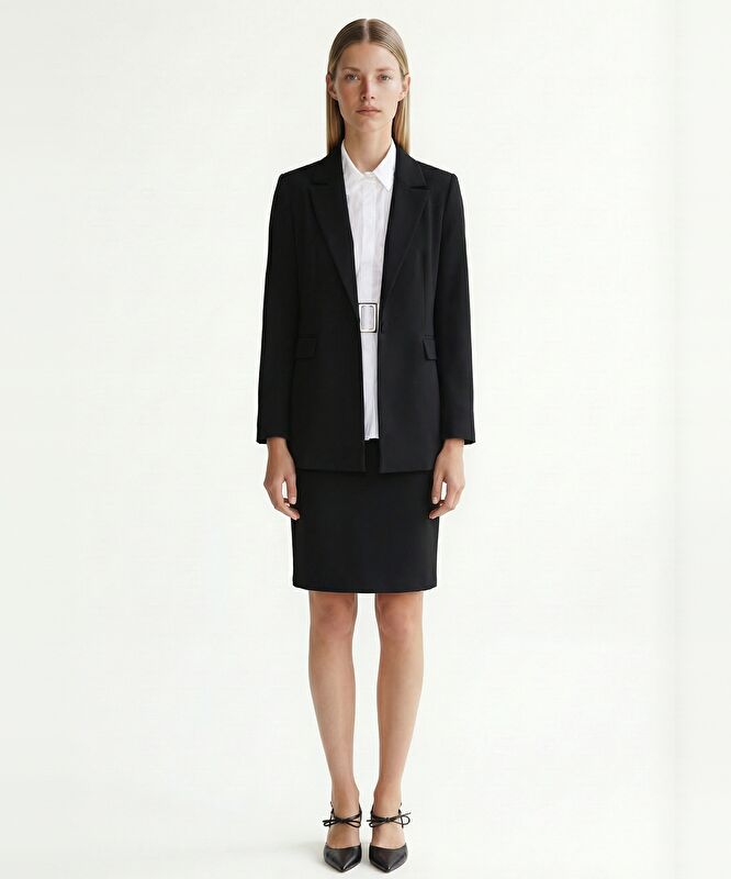 Regular Ceket Yaka Uzun Kol Ceket