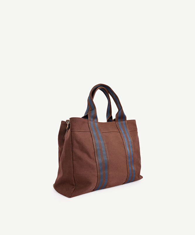Kolon Detaylı Canvas El Çantası
