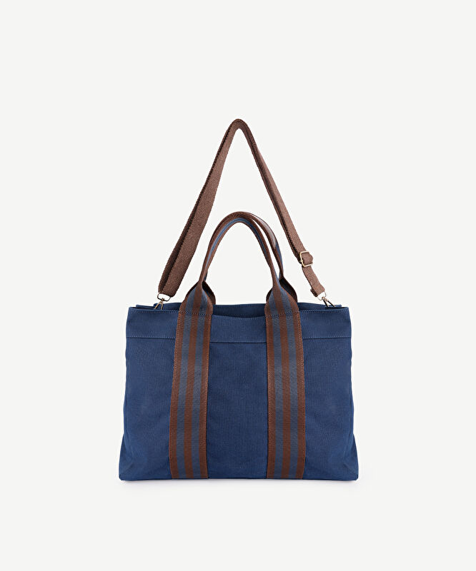 Kolon Detaylı Canvas El Çantası