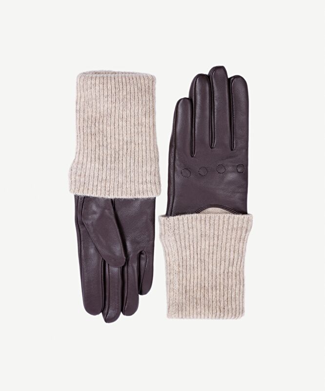 Bileği Trikolu Deri Eldiven