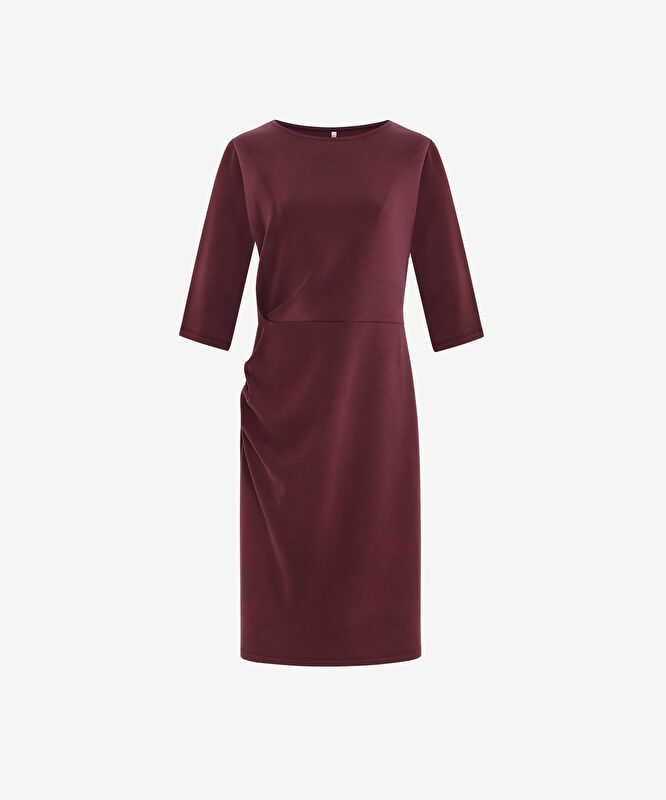 Drape Detaylı Kısa Elbise