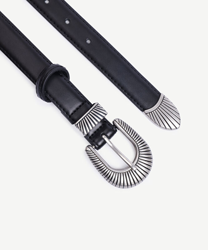 Western Toka Detaylı Deri Kemer