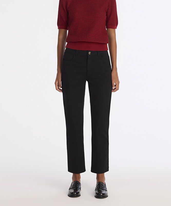 Düz Yüksek Bel Pantolon