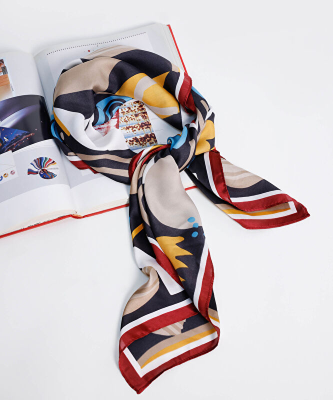 Geometrik Desenli Fular