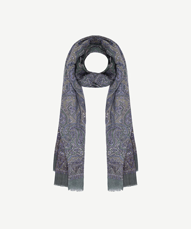 Etnik Desenli Yün Şal