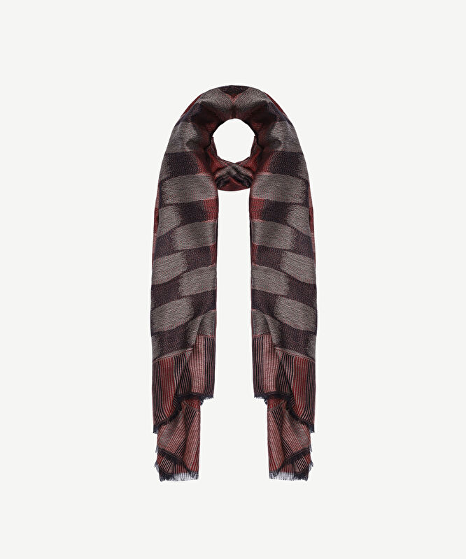 Geometrik Desenli Yün Şal