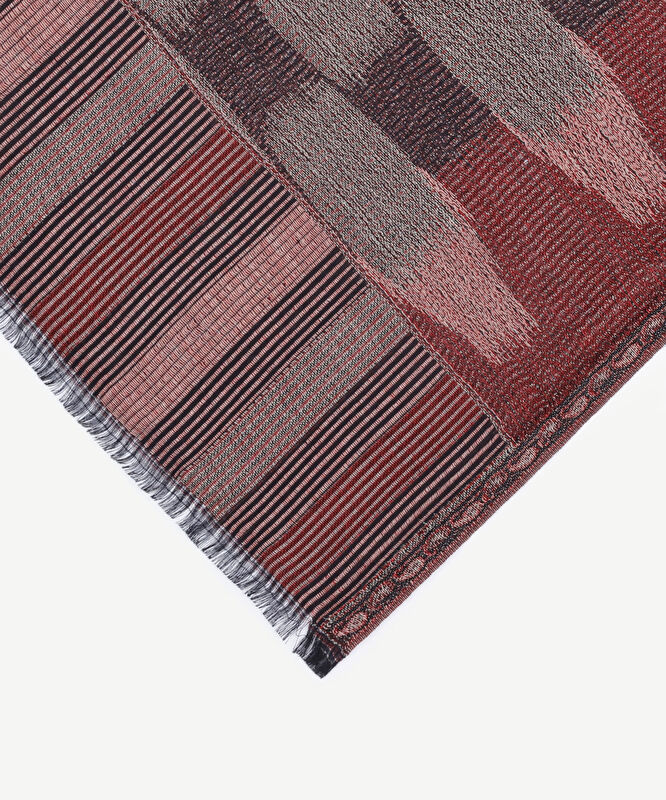 Geometrik Desenli Yün Şal