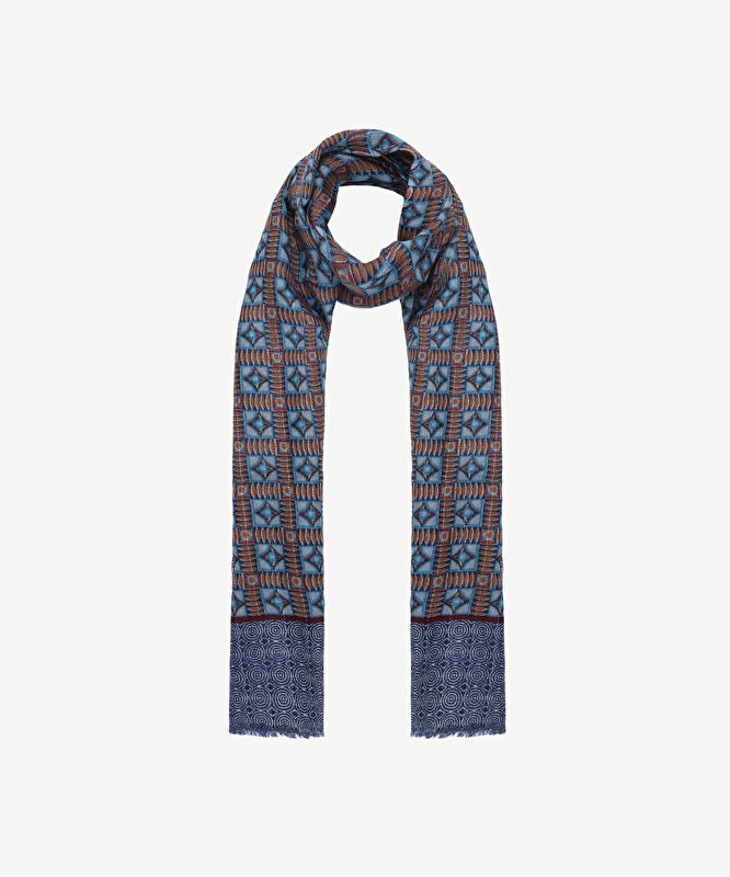 Geometrik Desenli Yün Şal