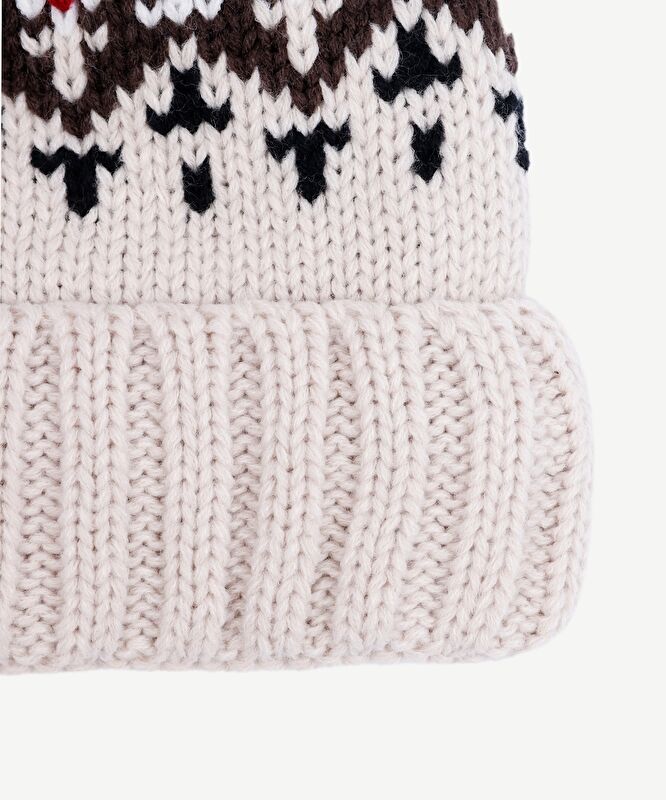 İçi Polarlı Örgülü Desenli Bere