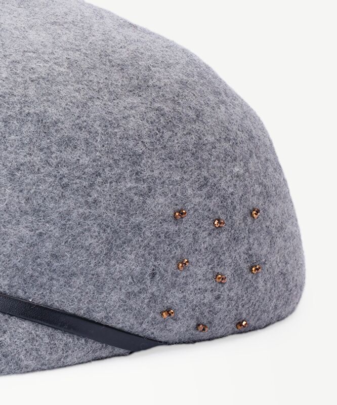 Yün Boncuk Detaylı Şapka