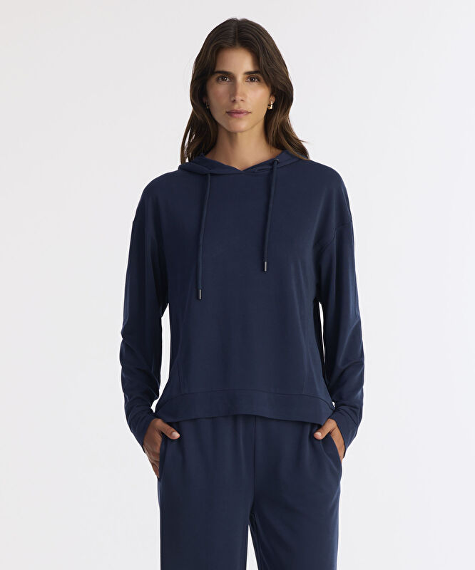 Regular Kapüşonlu Yaka Uzun Kol Sweatshirt