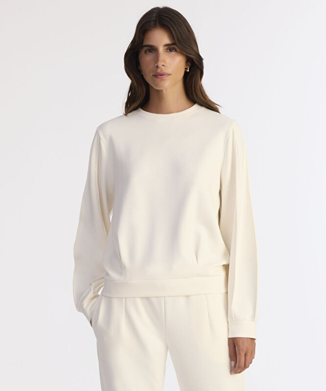 Regular Bisiklet Yaka Uzun Kol Sweatshirt