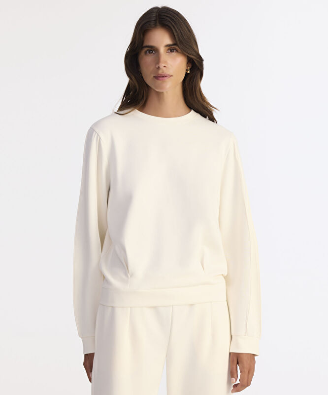 Regular Bisiklet Yaka Uzun Kol Sweatshirt