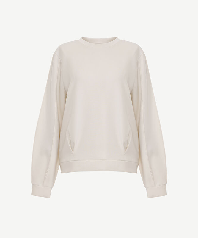 Regular Bisiklet Yaka Uzun Kol Sweatshirt