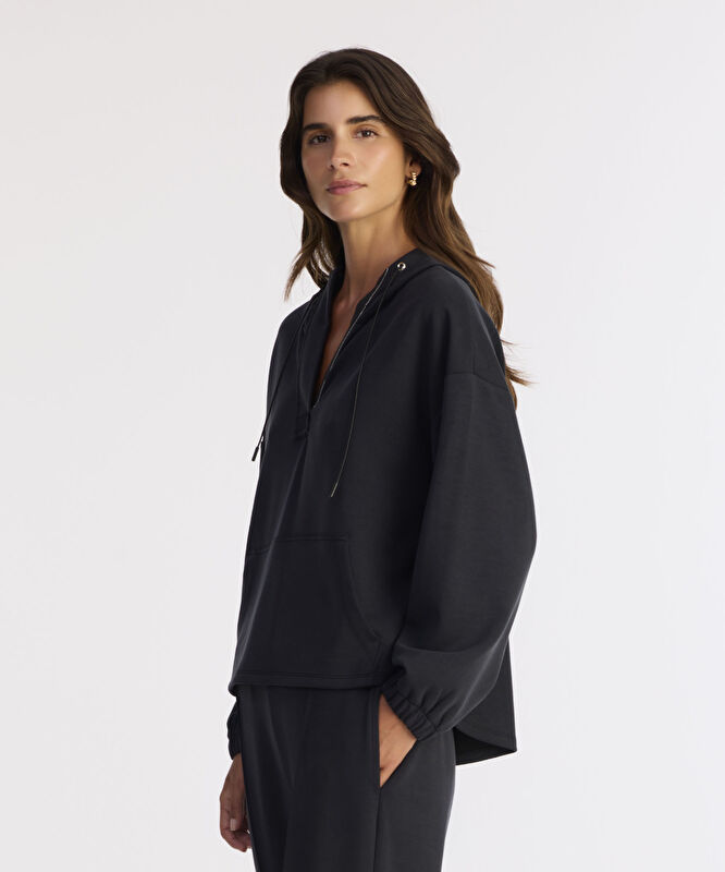 Regular Kapüşonlu Yaka Uzun Kol Sweatshirt