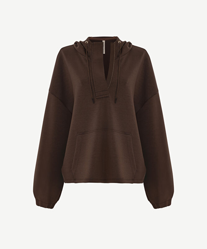 Regular Kapüşonlu Yaka Uzun Kol Sweatshirt