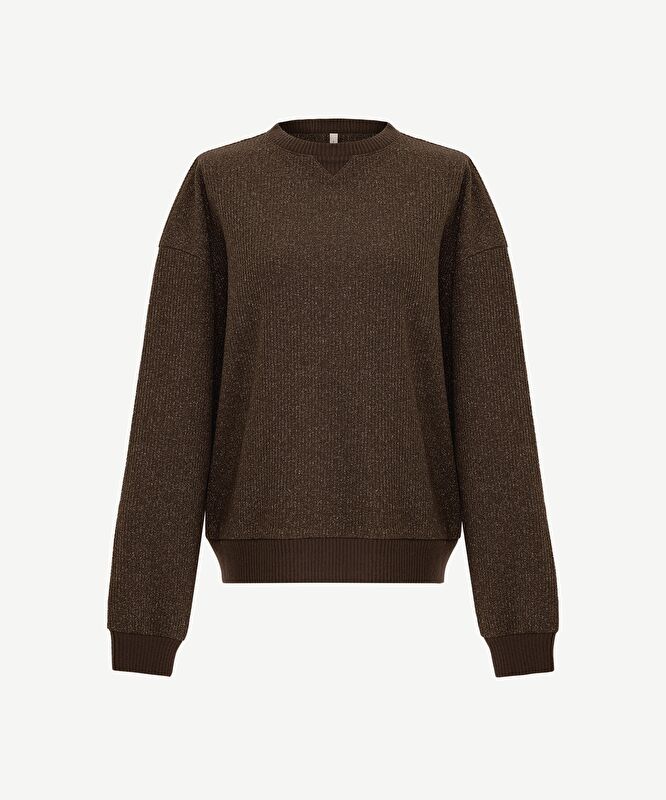 Regular Bisiklet Yaka Uzun Kol Sweatshirt