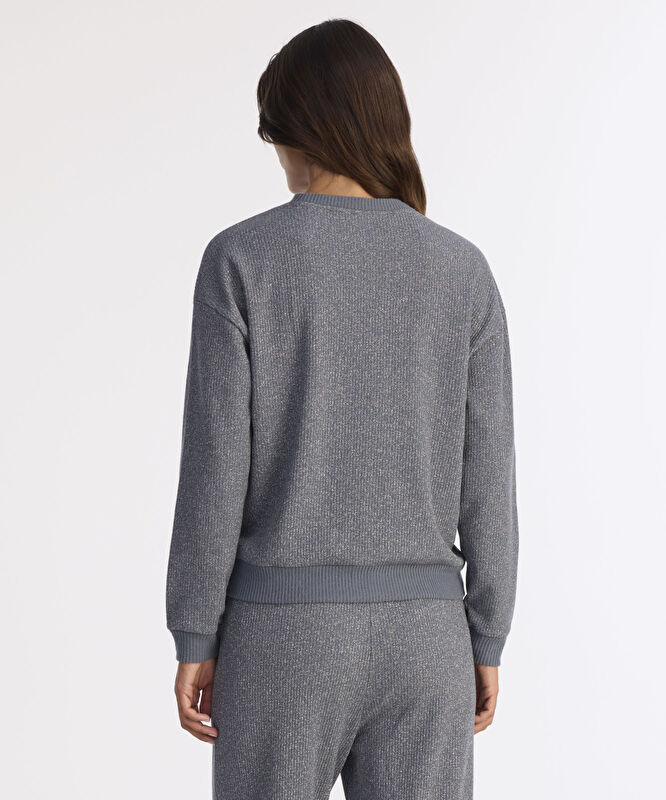 Regular Bisiklet Yaka Uzun Kol Sweatshirt