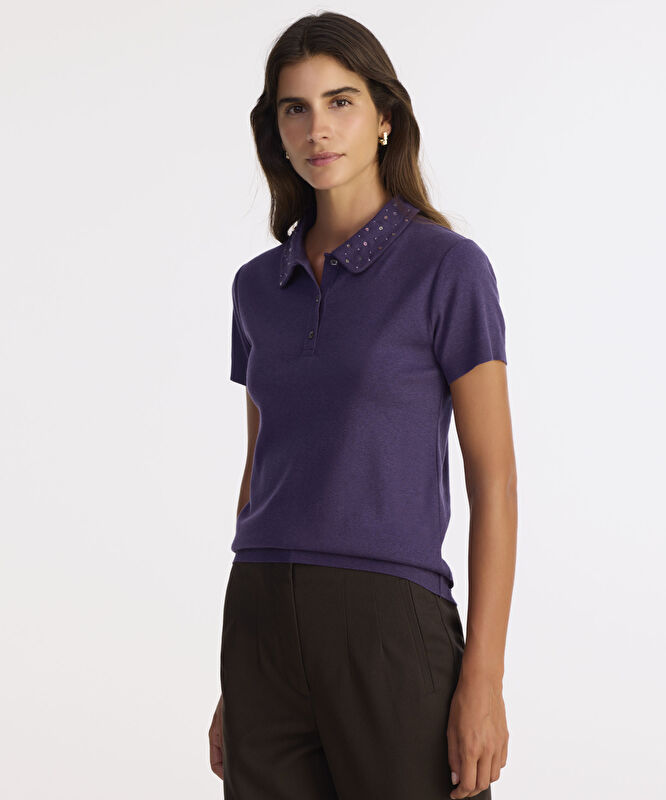 Regular Polo Yaka Kısa Kol Kazak