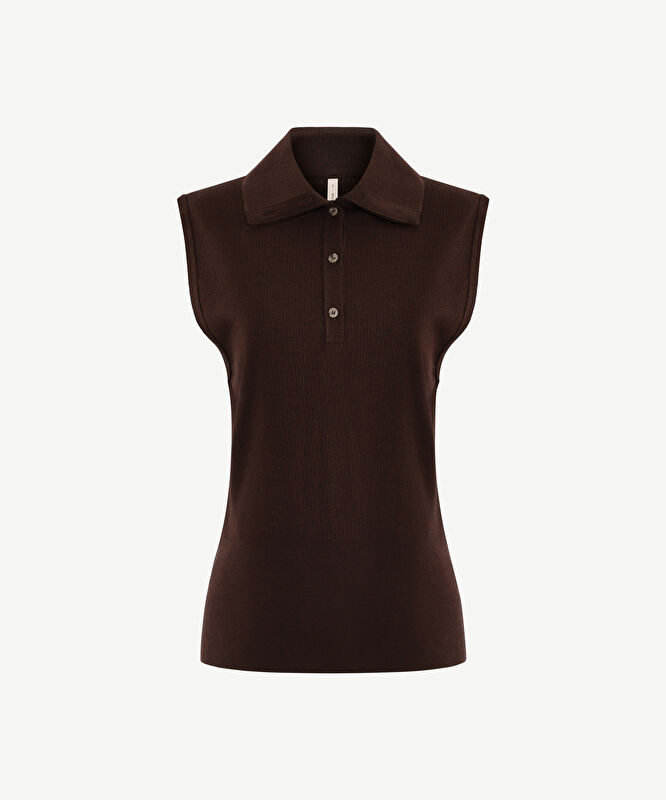 Regular Yarım Balıkçı Yaka Kolsuz Kazak