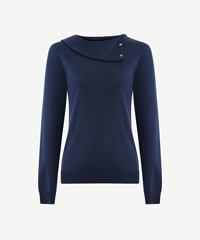 Regular Kayık Yaka Uzun Kol Kazak