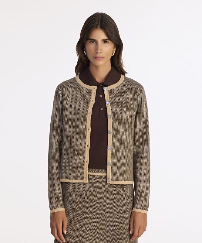 Regular Bisiklet Yaka Uzun Kol Hırka