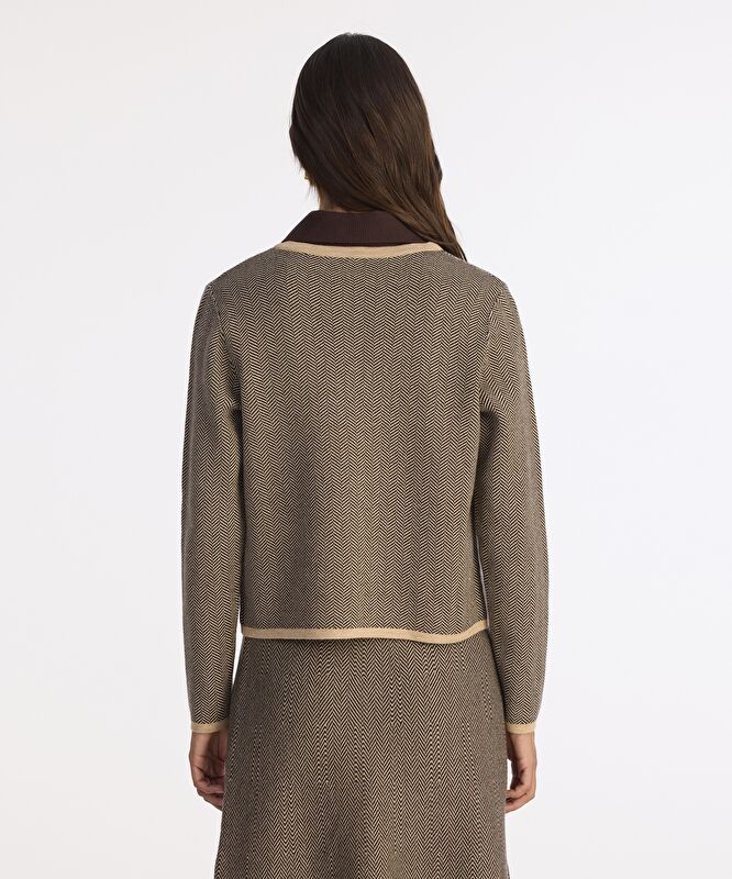 Regular Bisiklet Yaka Uzun Kol Hırka