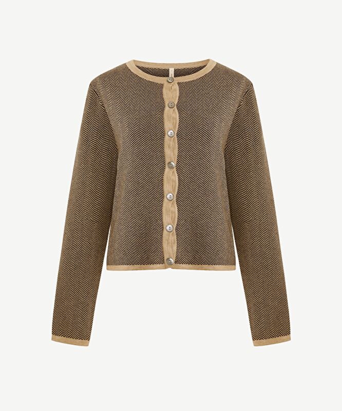 Regular Bisiklet Yaka Uzun Kol Hırka