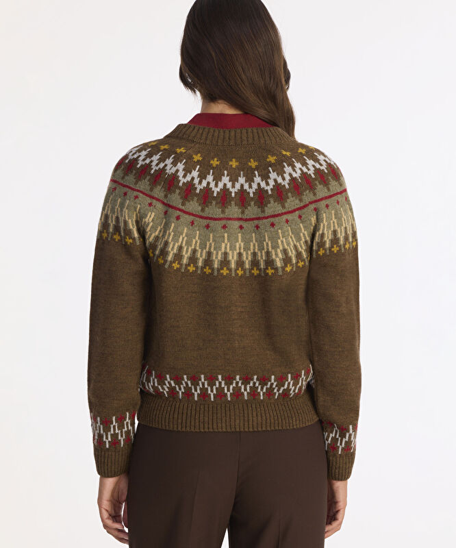 Bisiklet Yaka Uzun Kollu Hırka