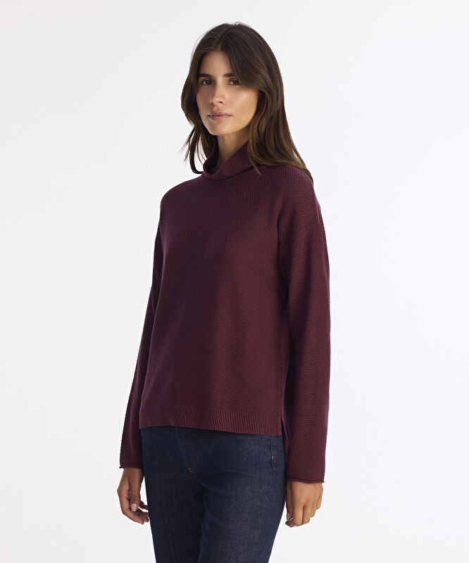 Geniş Balıkçı Yaka Uzun Kol Kazak