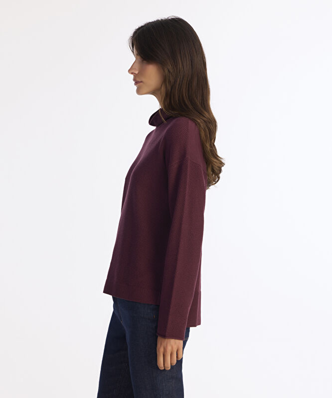 Geniş Balıkçı Yaka Uzun Kol Kazak