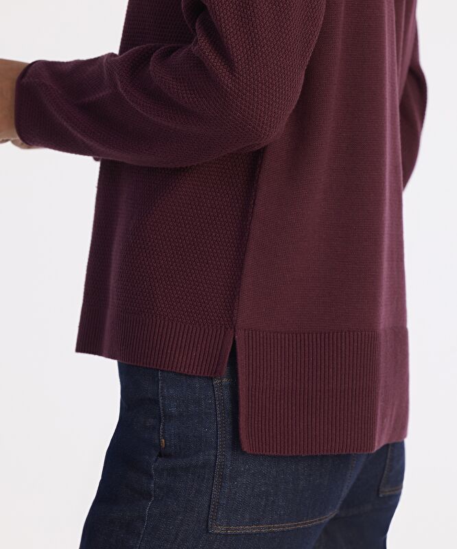 Geniş Balıkçı Yaka Uzun Kol Kazak